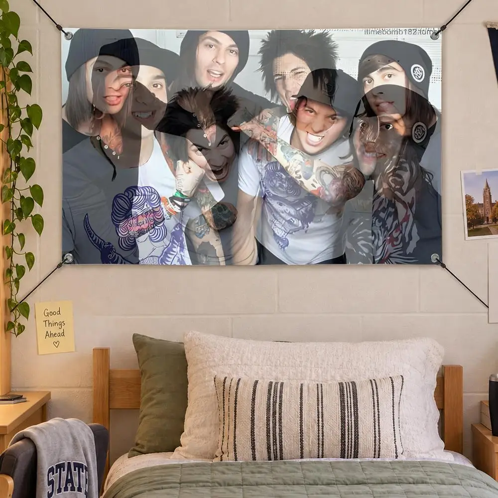 Music Popular Drama Pierce the Veil Flags Decorative Flag Banner Indoor Bedroom Dorm Gaming Room Wall Party Club Decor Fan Gift