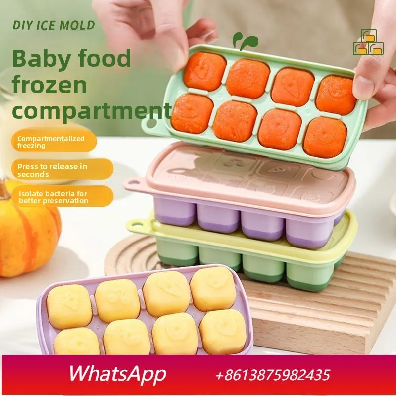 

Yjq 3pcs frozen ice cube mold food grade complementary food sub-packaging complementary food press ice grid silicone