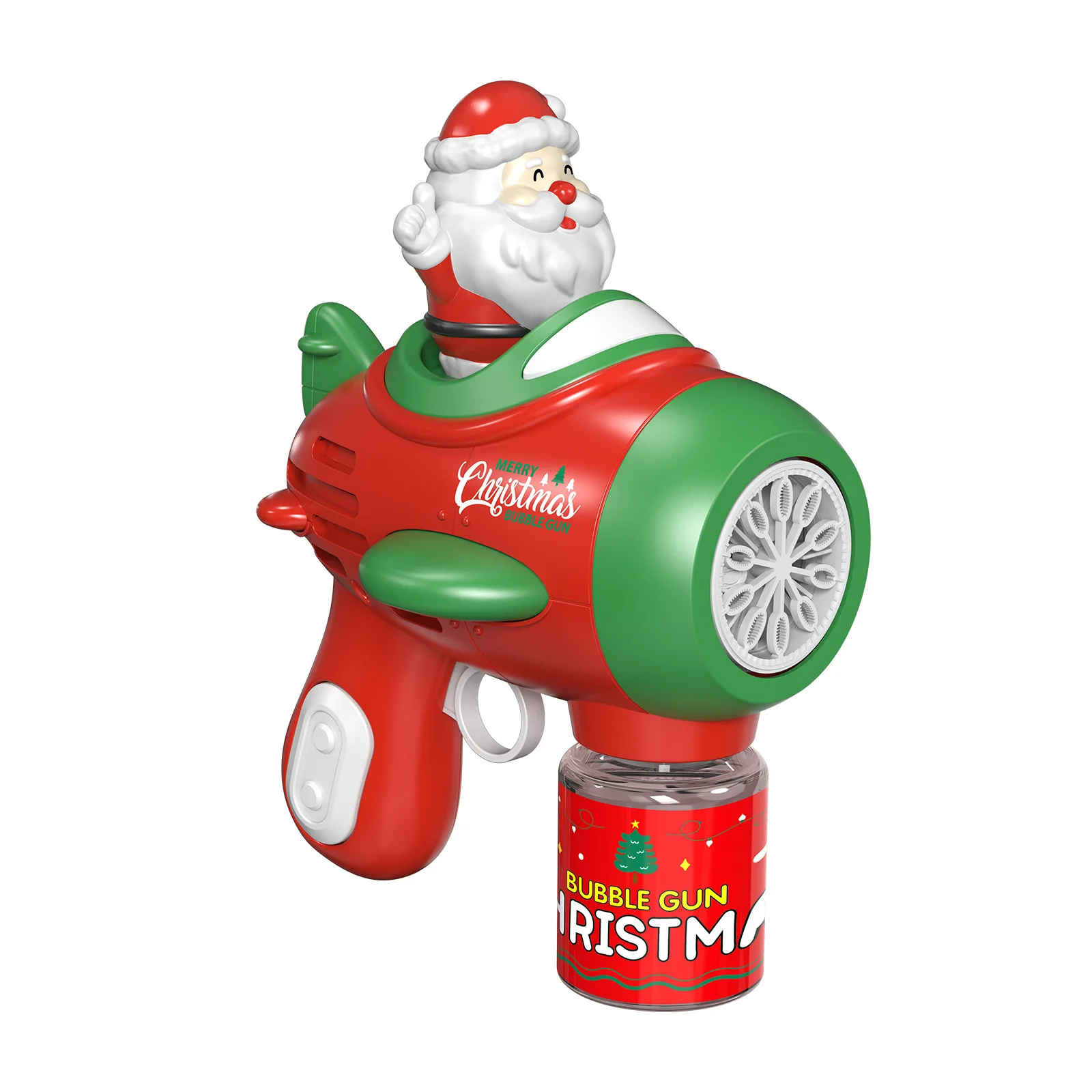 Soplador de máquina de burbujas de Navidad con luz, soplador de burbujas de Papá Noel, regalo de Navidad novedoso para niños y niñas