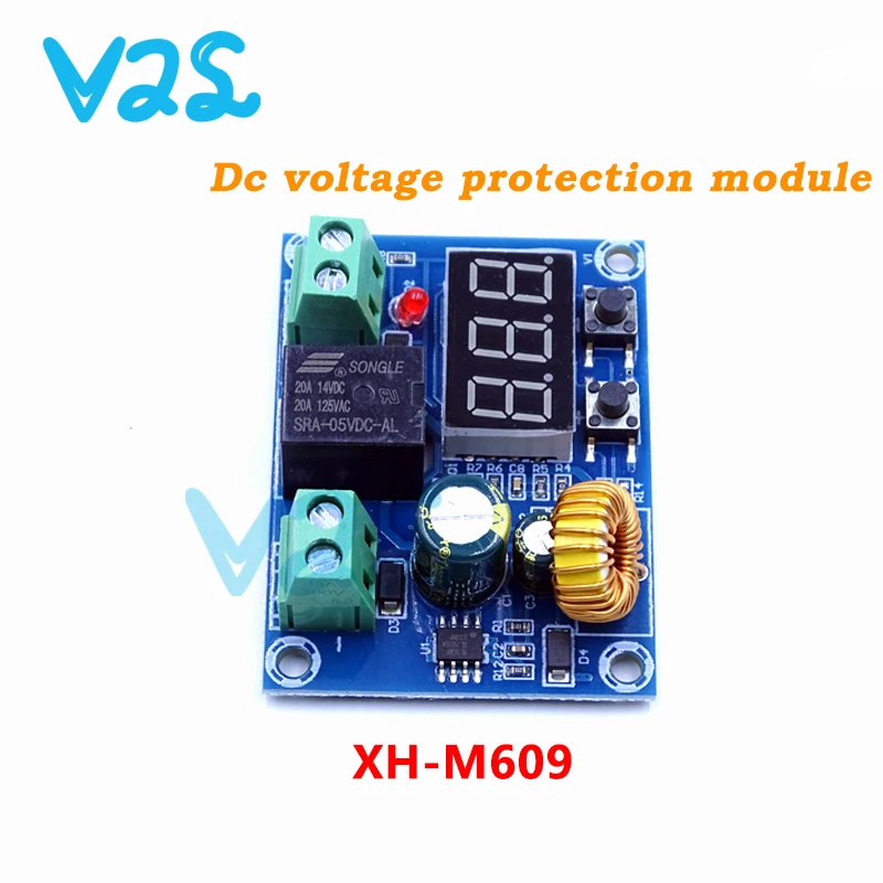 XH-M609 Low Voltage Disconnect Switch Cut Off 12V 24V 36V Digital LED Display Over-Discharge Protect for 12-36V Lithium Battery