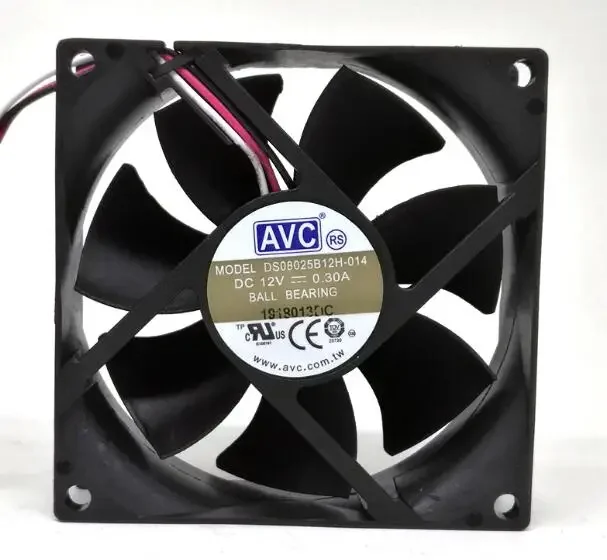 

Original DS08025B12H-014 12V 0.30A 8025 3-wire CPU chassis silent cooling fan