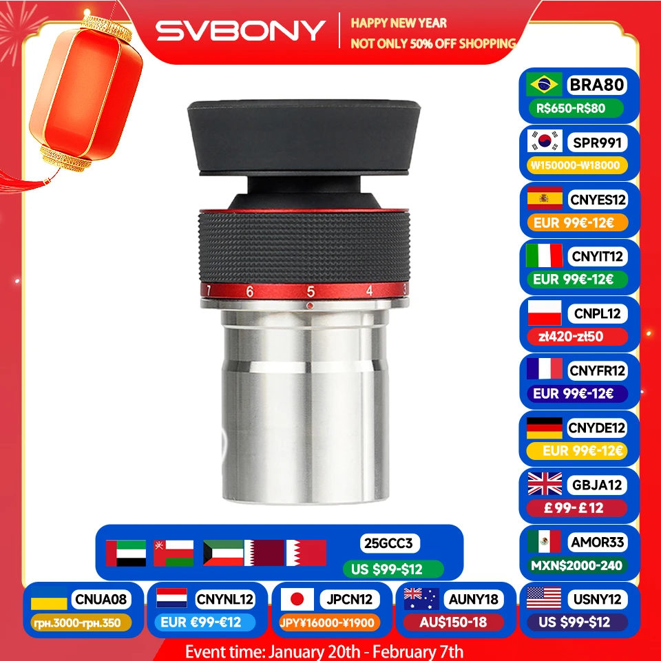 

Svbony SV215 1.25" 3mm-8mm Planetary Zooms Eyepiece 56 degree field of view for High Power Lunar and Planetary Observing