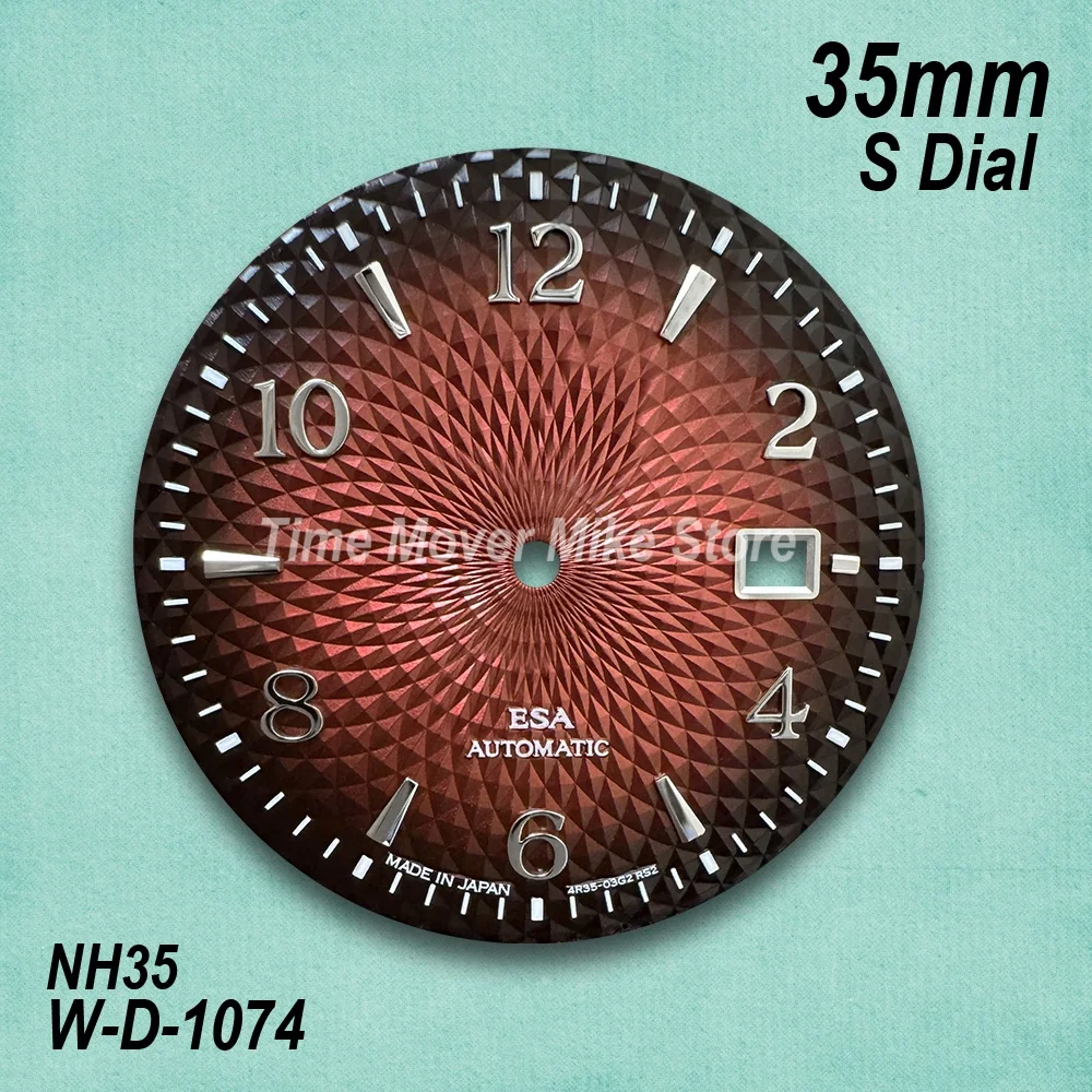 35mm S Logo Cocktail Dial Fit NH35/NH36 Movement High-Quality Lotus Dial Watch Modification Accessories