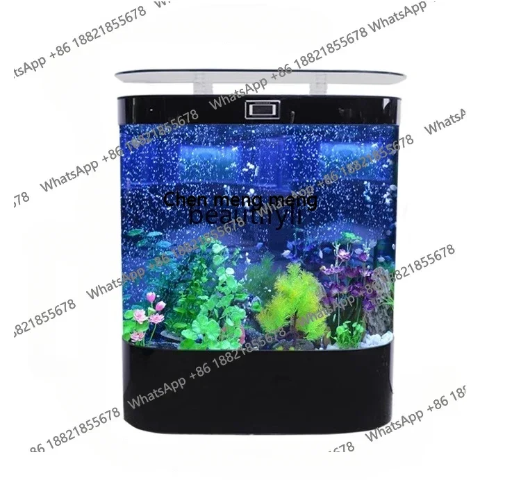 

S7486 ss yj Fish Tank Aquarium Small Glass Change Water Ecological Landscaping Large Bottom Filter Goldfish Turtle Jar