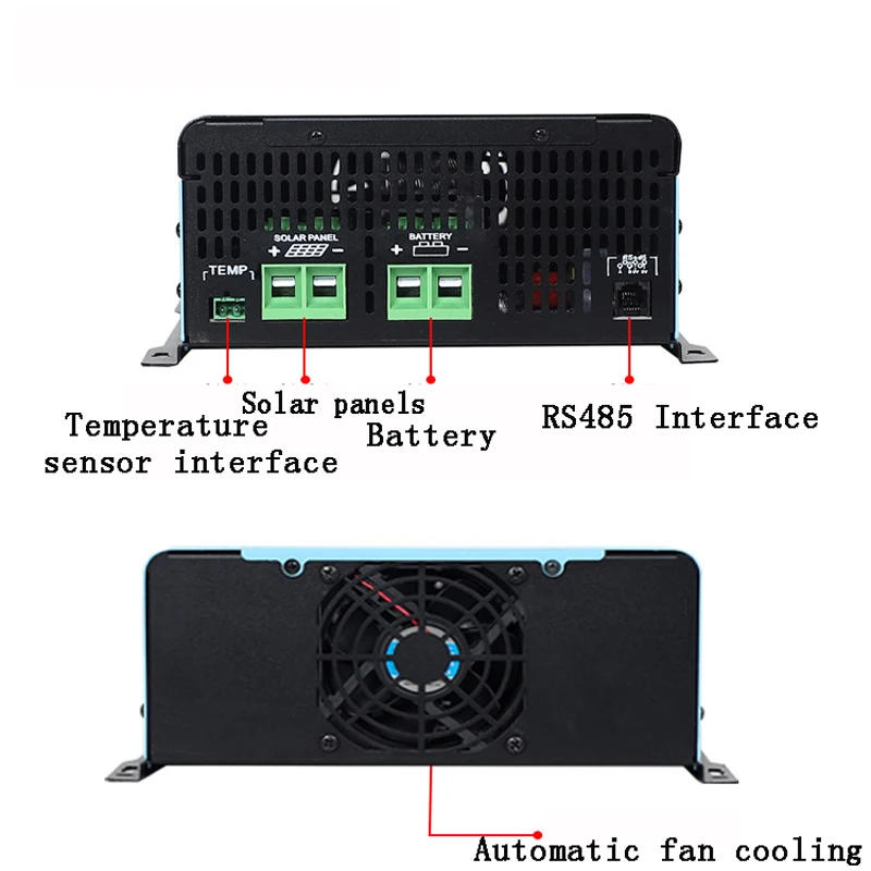 Imagem -04 - Controlador de Carga Solar Mppt com Display Lcd Sistema Solar Doméstico 0120a 230v 100a Interface Rs485 24v 48v 60v 72v 96v