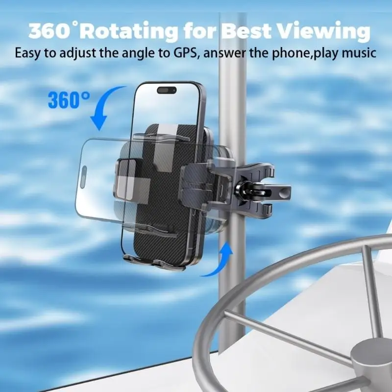 L9NA Plastic Waterproof Cell Phones Stand Easy Installation for Rafting Sailing Vessel