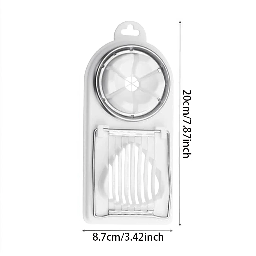 2-in-1 Multi-Function Egg Slicer Preserved Egg Fruit Cutter Modern Kitchen Gadget Tool Durable Metal Plastic Easy Slice