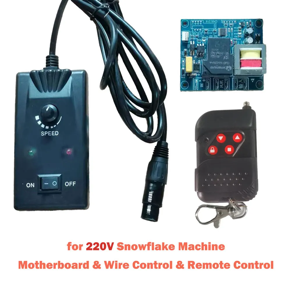 Snow Machine Mainboard with Remote Control Replacement Board for 900W/1200W/1500W Stage Effect Simulation Snow Maker Machine