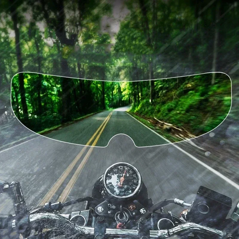 1/2PCS Motorcycle Helmet Clear Anti-Fog Rainproof Film Three Styles Lens Sticker Driving Safety Nano Coating Helmet Accessories - view 2