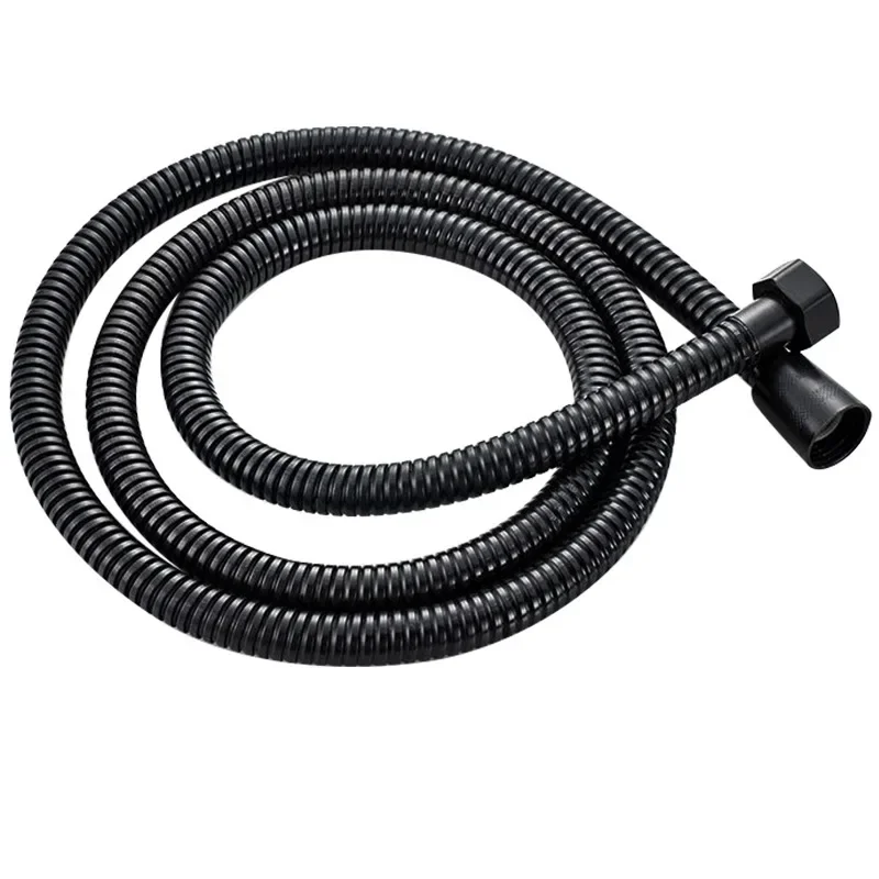 New 1.5/2M Hose Black PVC Flexible Shower Hose Bathroom Shower Pipe Extension Pipes Fittings Plumbing Home Improvement