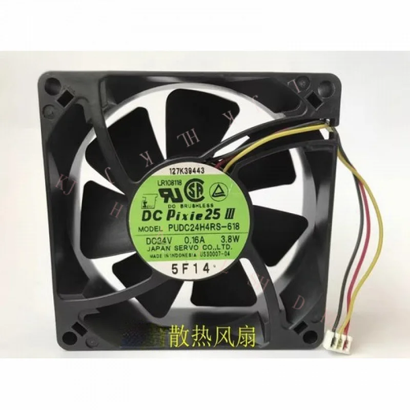 

N NEW FOR SERVO PUDC24H4RS-618 DC24V 0.16A 3.8W 8CM Cooling Fan