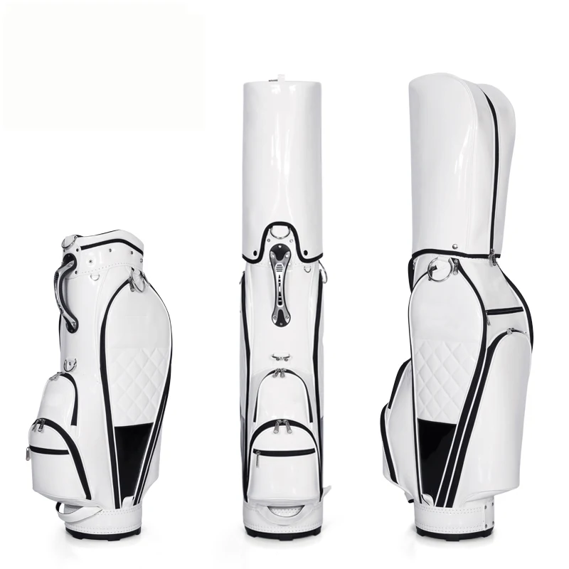 

2021 new style golf bag ladies/men standard bag crystal PU leather golf bag