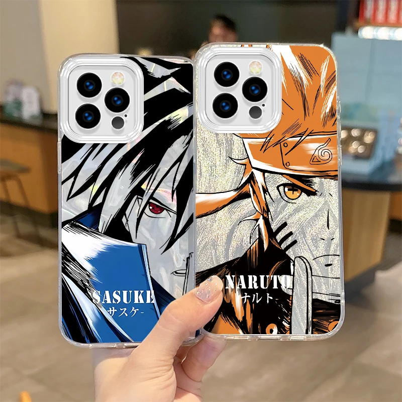 Funda de teléfono de Anime n-naruto Uzumakis, cubierta protectora mate a prueba de golpes para iPhone 16, 15, 14, 13, 12, 11, 8, 7, 6 Pro Max Plus, XS, XR