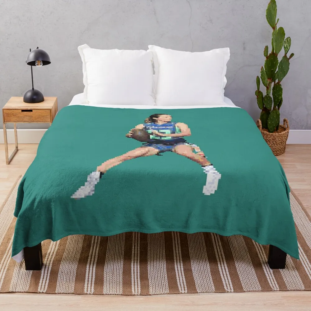 

Female Football Player Throw Blanket funny gift Tourist For Decorative Sofa Single Blankets