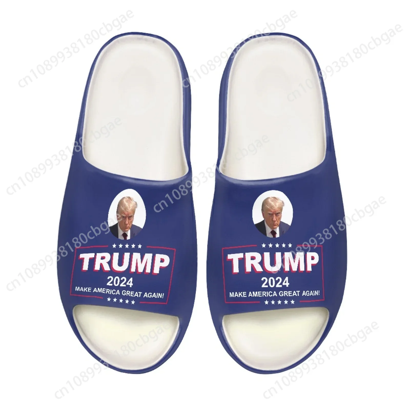 Trump 2024 Soft Sole Sllipers Home Clogs Never Surrender Water Shoes Men Women Teenager Step On Custom Sandals