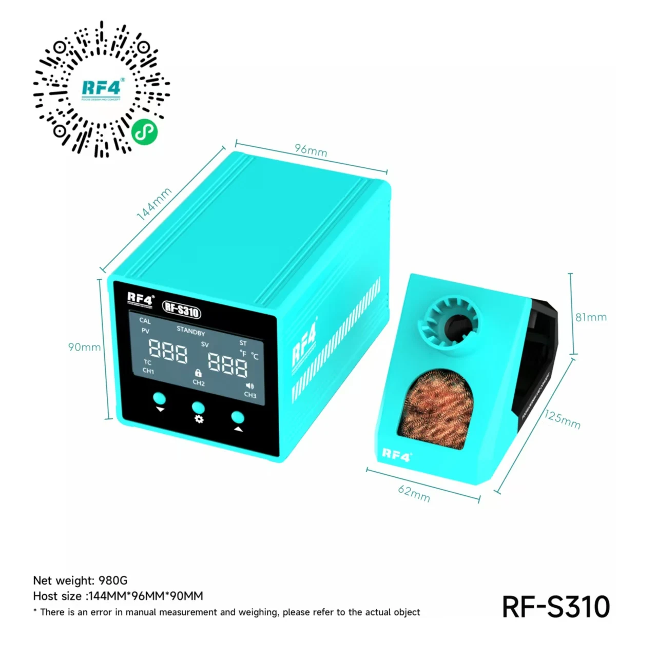 RF4 RF-S310 T12 High Precision Intelligent Control Temperature Soldering Station