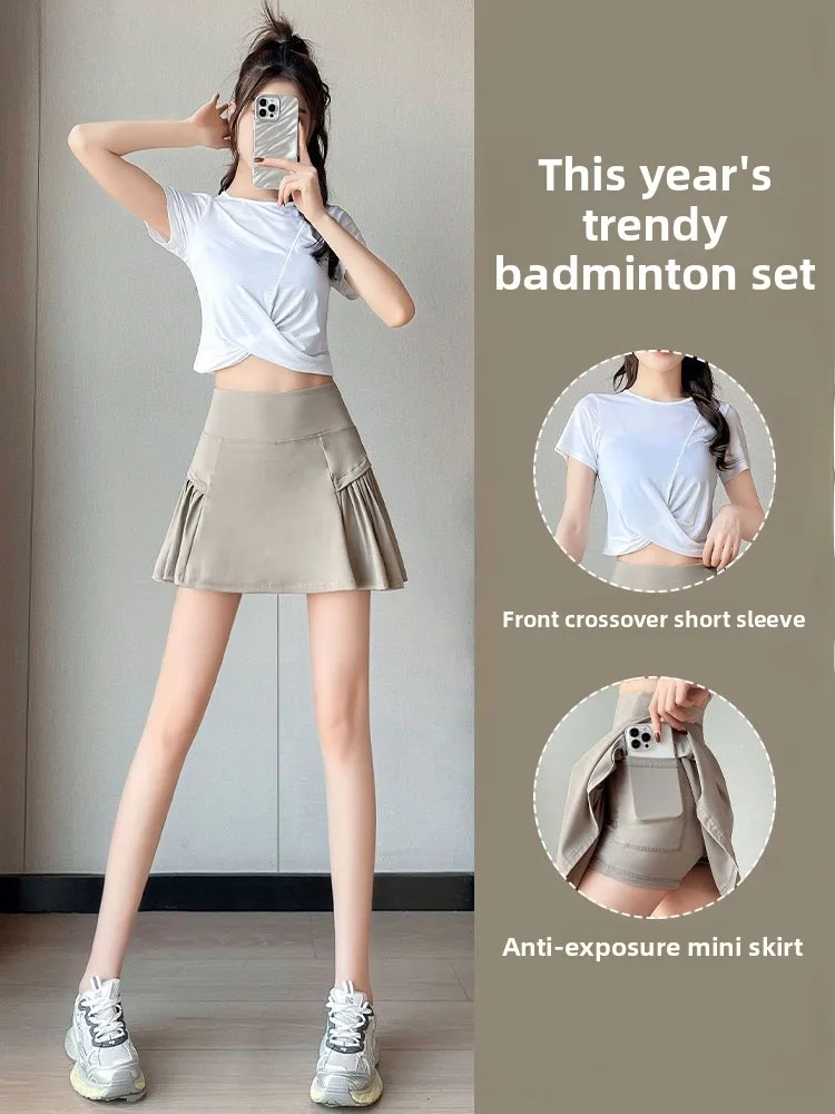 

TUCANO женский летний повседневный спортивный комплект ort Sve Fitn, теннисная юбка для йоги, спортивная одежда для бега, модная юбка ort