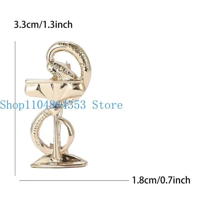 652f عتيقة الأفعى بروش دبوس المادة الفريدة من نوعها Serpentines Designs تعزز شارة الموضة للأساليب المختلفة #6