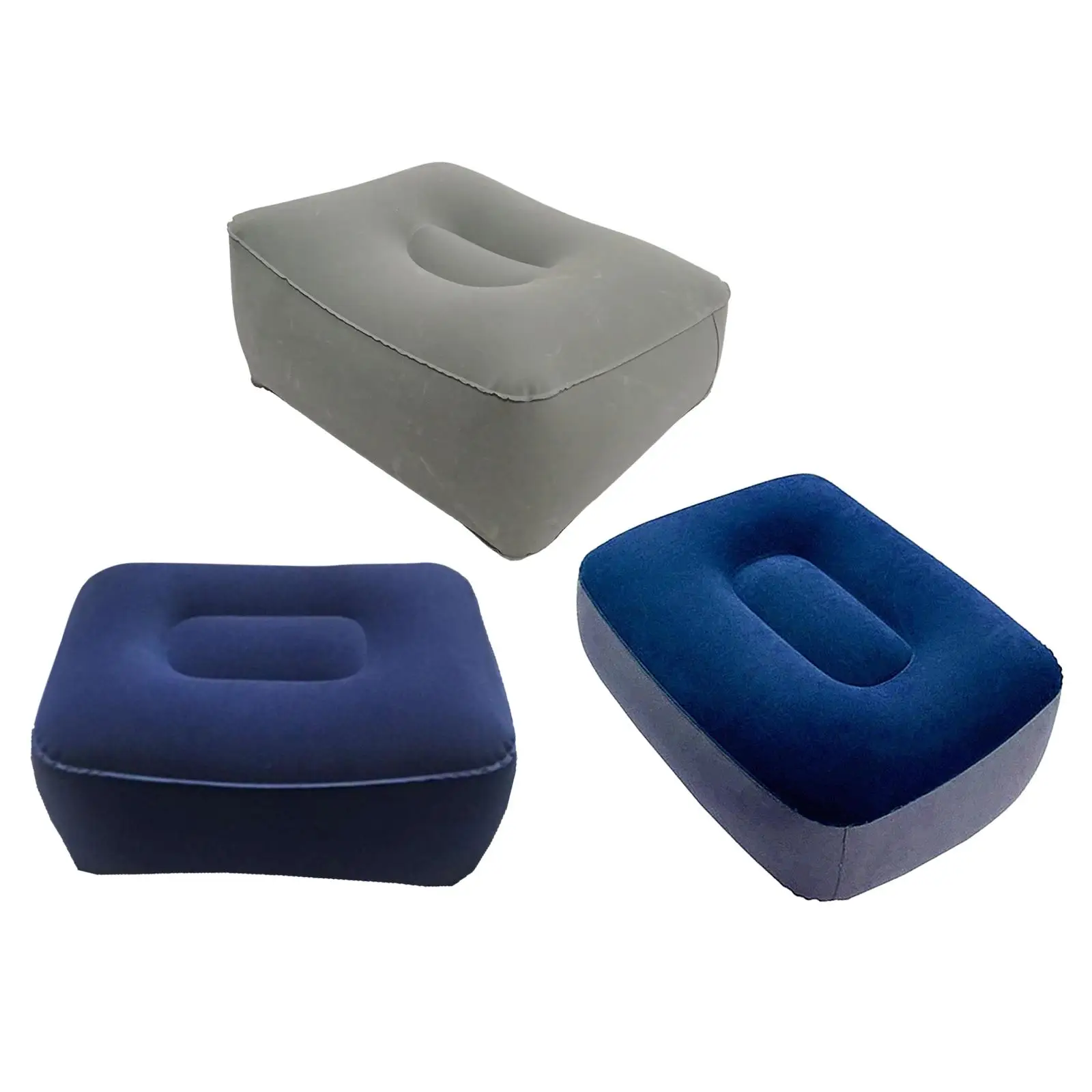 Comfy Inflatable Footrest Pillow Desk Leg Rest Cushion PVC Flocking Soft for Reclining Chair Headrest Office