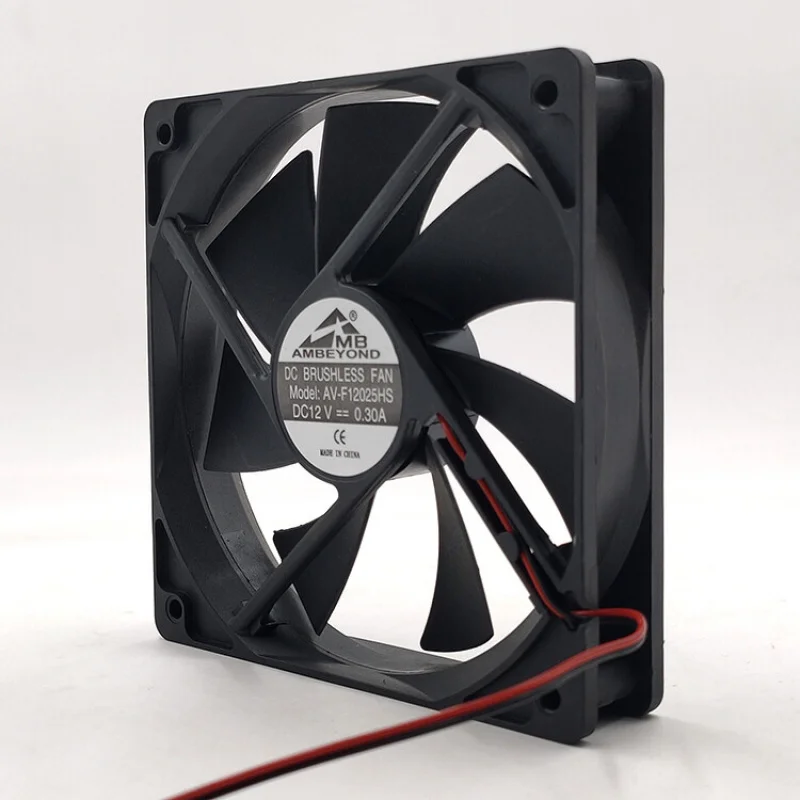 D 1 pcs Chassis Power Cooling Fan For AMBEYOND AV-F12025HS 12025 12CM 12V 0.30A 4-Inch