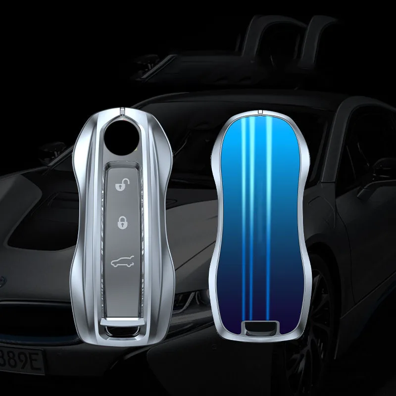 

Car Key Case Cover For Porsche Panamera Cayenne 971 911 9YA Macan Boxster 3 Buttons Zinc Alloy Car Remote Key Shell Accessories