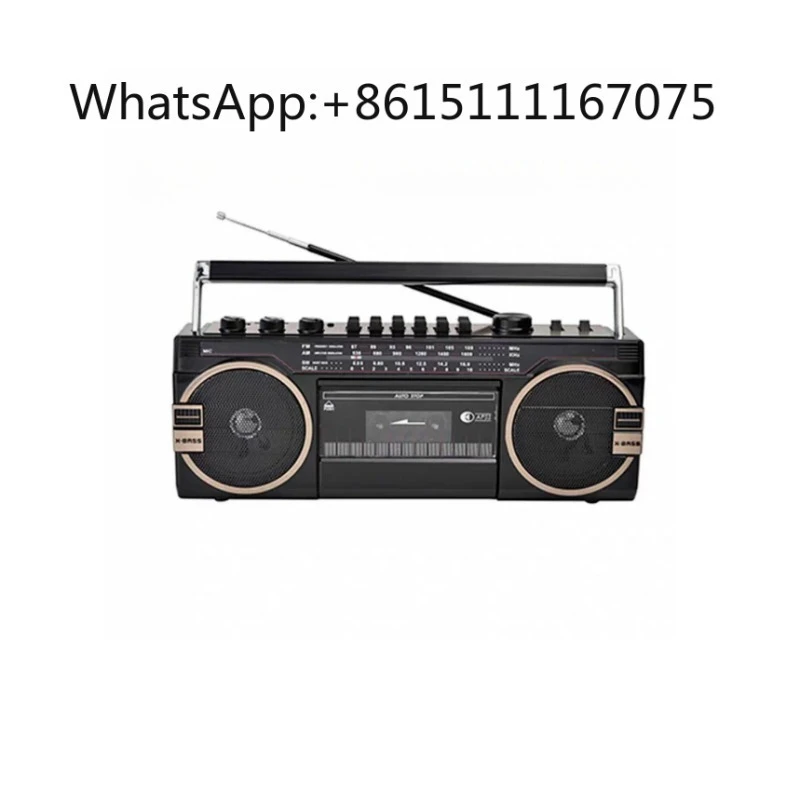Antique High-Power 4-Band Radio Tape Player Bluetooth USB SD Card Recorder