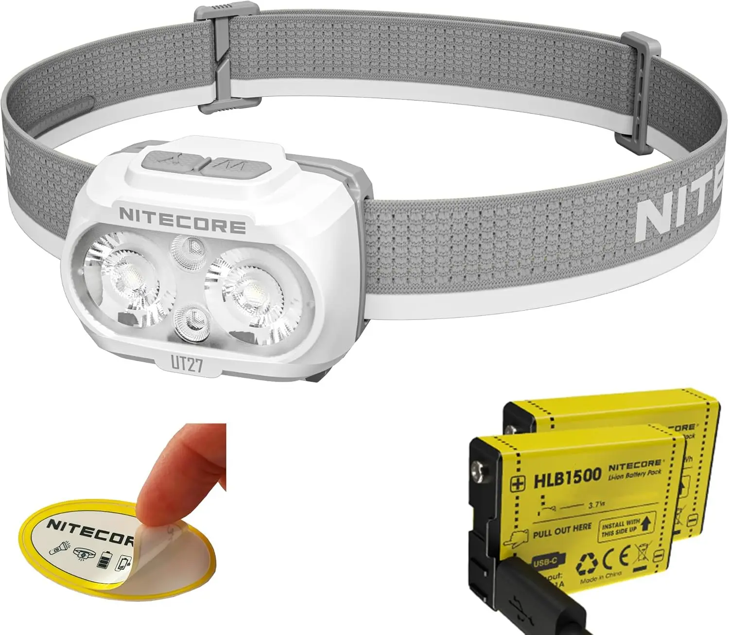 UT27 MCT Pro 800 Lumen USB-C Rechargeable Running Headlamp, Dual Power, Multi-Color Temp, Lightweight for Trail Hiking Camping