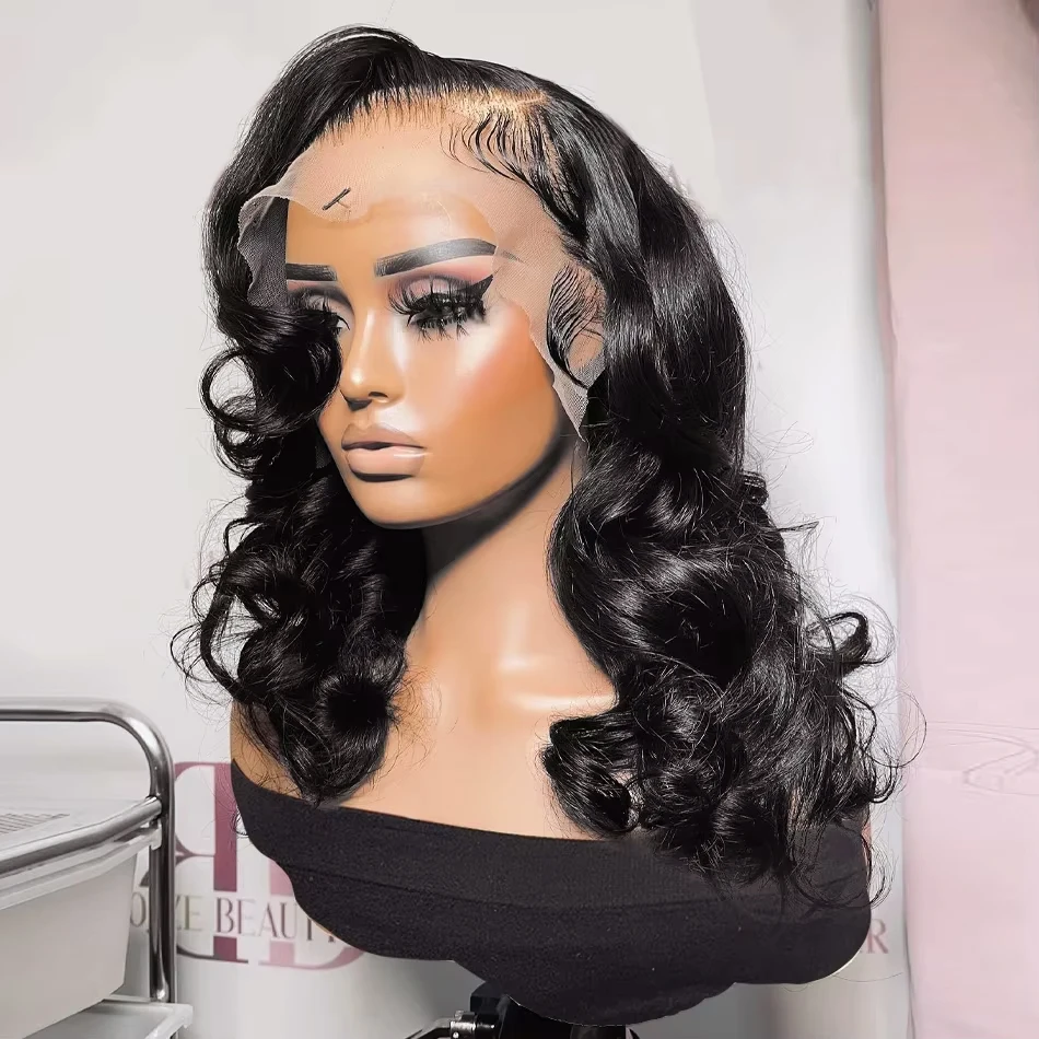 Body Wave Short Bob Body Wave Lace Frontal Wig 13x4 Lace Frontal Wig Brazilian 100% Remy Human Hair Wigs For Women Density 200