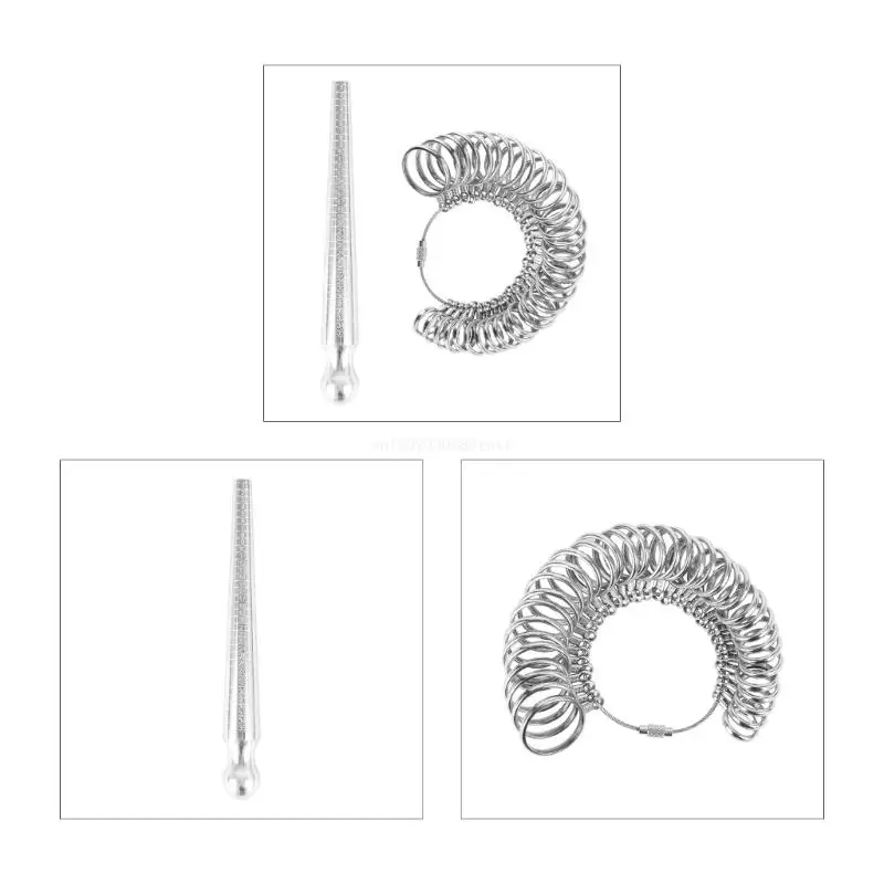 Professional Jewelry Tools Ring Mandrel Finger Gauge Ring Sizer Measuring BR Size For Jewelry Size Tool Set Dropship