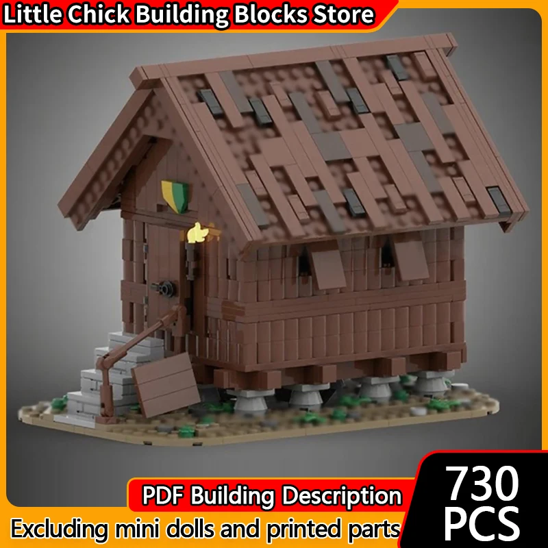 

Medieval Castle Model MOC Building Bricks Village Granary House Modular Technology Children Holiday Gifts Assemble Toys Suit