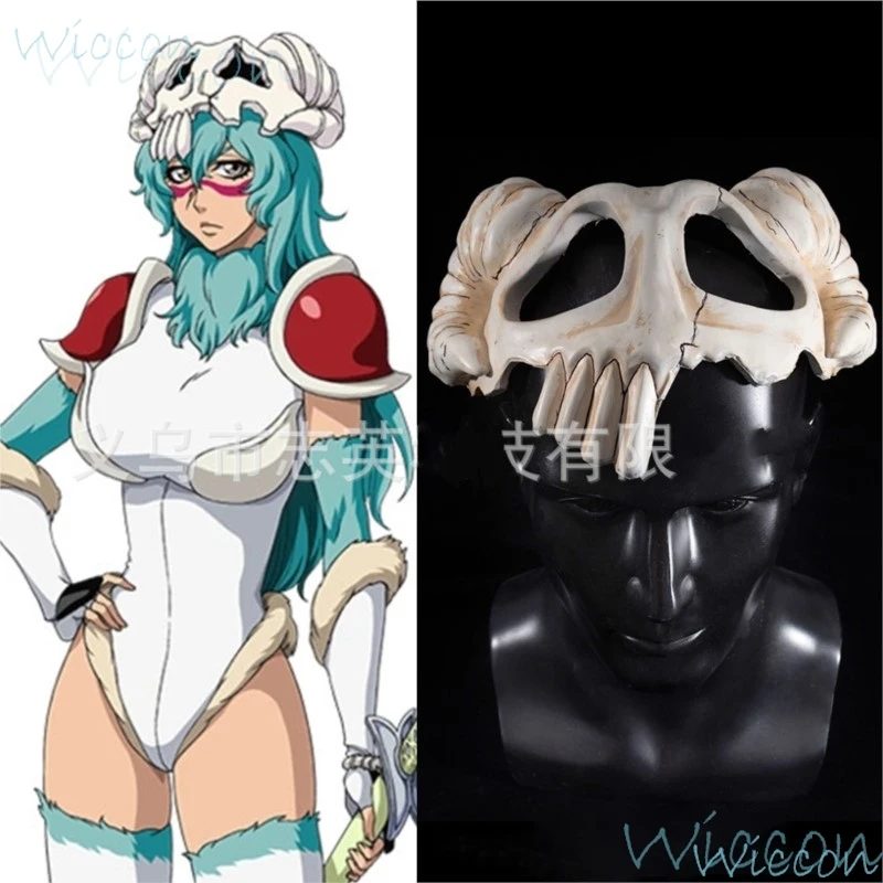 

Neliel Tu Oderschvank Anime Nel Cosplay Prop Gamuza Mask Sheep's Head Skull Helmet Mask Halloween Party Play For Adult Women Men