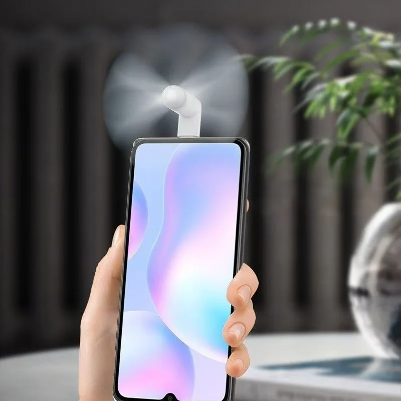 USB Mini Desk Fan High-Speed Portable Handheld Fan with Type-C Plug Strong Wind & Quiet Operation for Phone Laptop Office