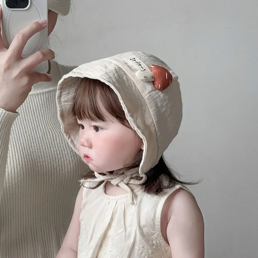

Breathable Mushroom Kids Sunhat Foldable Korean Style Sun Protection Panama Hat Wide Brim Cotton Baby Bucket Hat 5-24 Months