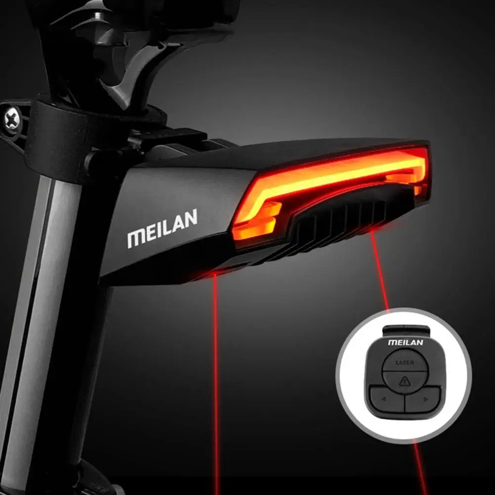 Waterproof Bike Safety Warning Taillight Super Bright Wireless Remote Control Turn Signal MTB Tail Light Bicycle Accessories