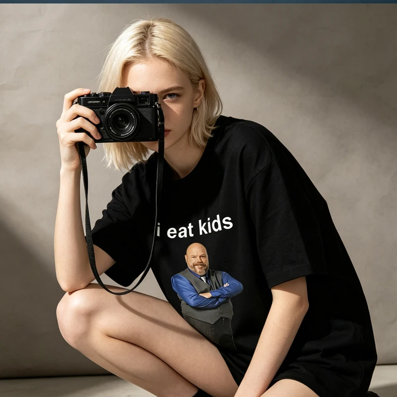 Summer Funny Kids Graphics T Shirt Women Short Sleeve Casual Streetwear Unisex Crew Neck Tops Tees Oversized T Shirt