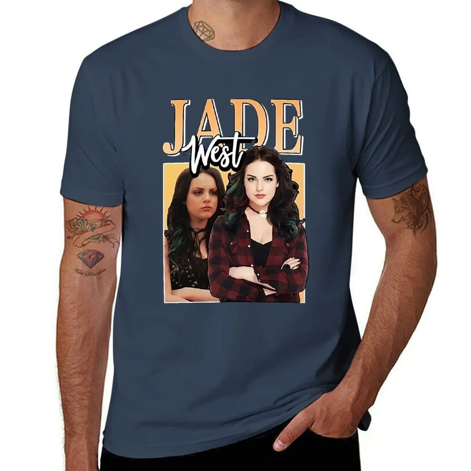 

Jade West Jade West Jade West T-Shirt black cotton t-shirt plain for man package t shirts for man slim fit T-Shirt