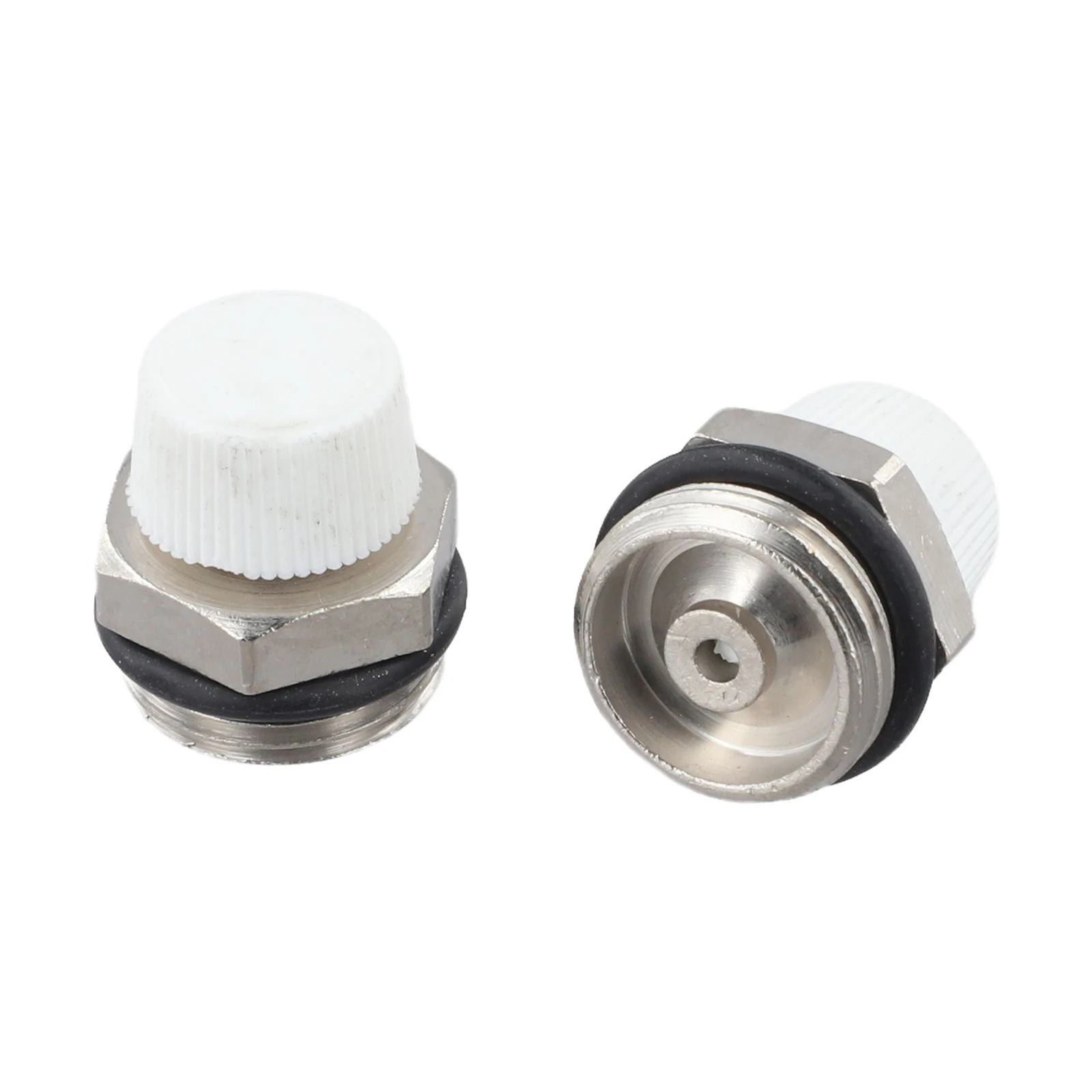 

2 Pieces Radiator Air Vent Valves Manual For BSP Male Thread Nickel Plated Brass for Heating Radiator Air Release
