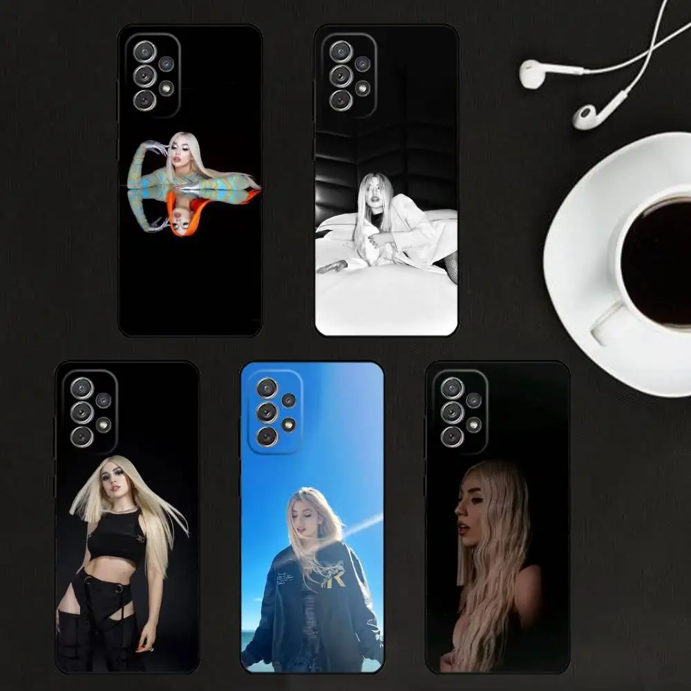 

Fashion Ava Max Phone Case For Samsung S25,S24,S21,S22,S23,S30,Ultra,S20,Plus,Others Soft Black Cover