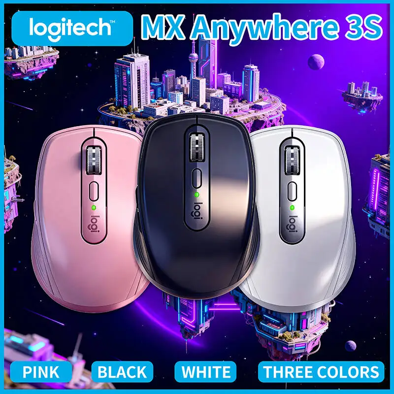 

Компактная мышь Logitech MX Anywhere 3S, эргономичный дизайн, перезаряжаемая, с быстрым прокруткой для портативных ПК Mac
