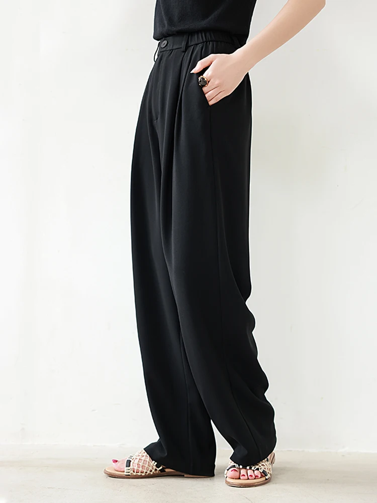 

Женские брюки Mallin Original Design, повседневные, прямые, не мнущиеся, длинные, весна 2026, с высокой талией, из полиэфирного волокна
