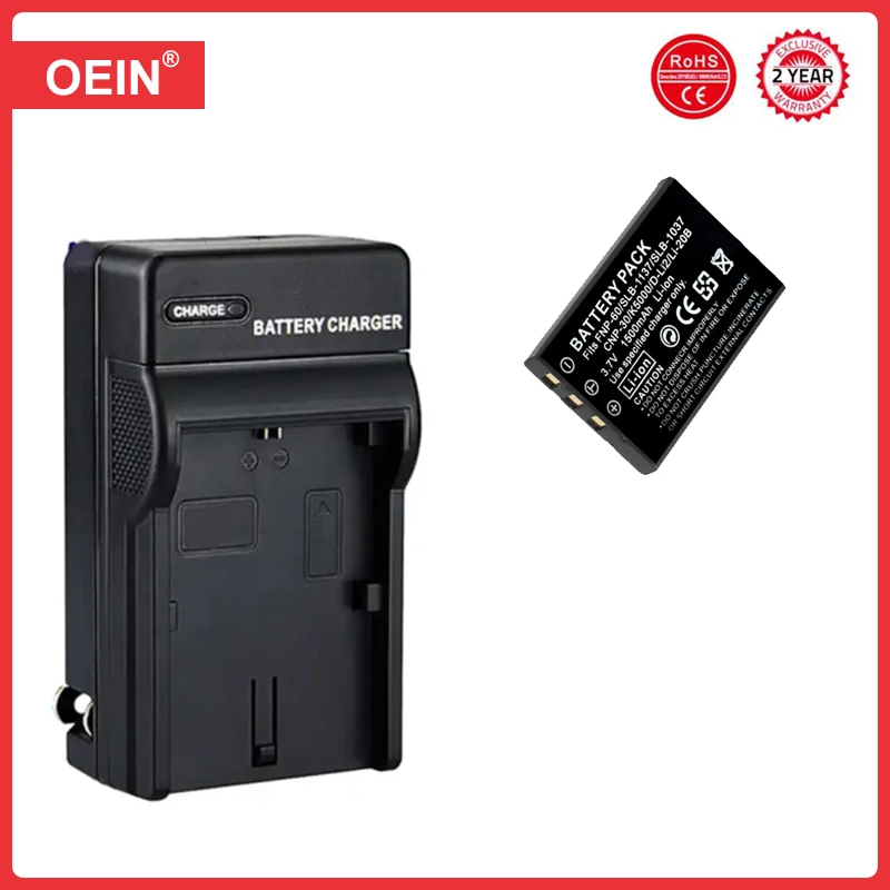 NP-60 NP60 Battery and LED Charger for Fujifilm NP-60 Kodak KLIC-5000 Samsung SLB-1137 Olympus LI-20B FinePix 50i 601 F401