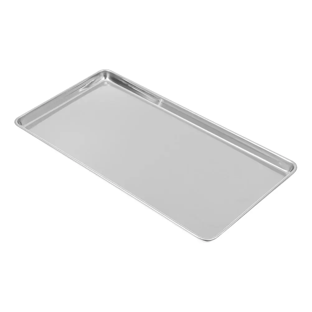 

Rectangular Cool Tray Steel Platters Stainless Food Serving Plate Silver Baby
