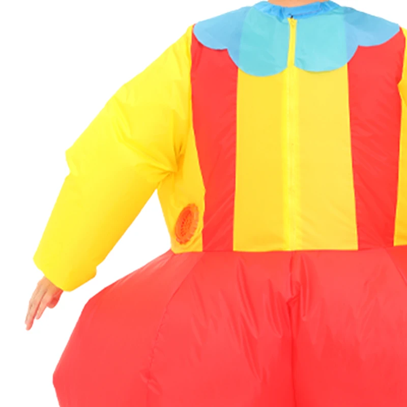 Nieuw opblaasbaar clownkostuum, grappig pak, mascotte Purim, Halloween en kerstfeest Cosplaykostuum voor volwassenen, met meerdere