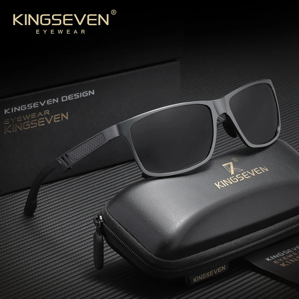 

KINGSEVEN классические летние очки для мужчин с антибликовым покрытием, высококачественная оправа, поляризационные очки UV400, модные модные очки