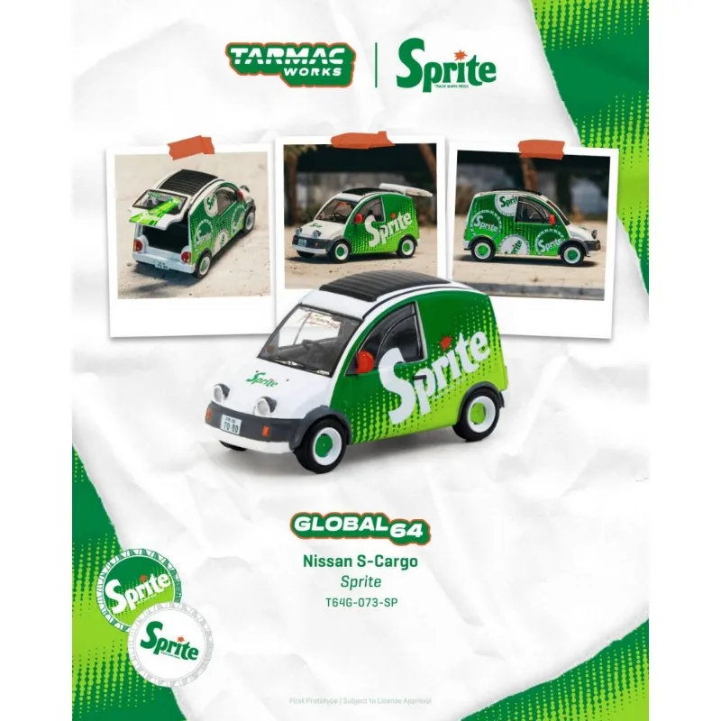 tw-1-64-日産-s-cargo-sprite-ダイキャスト合金製カーモデルは、男の子に人気のギフトやデスクトップの飾りとして最適です。