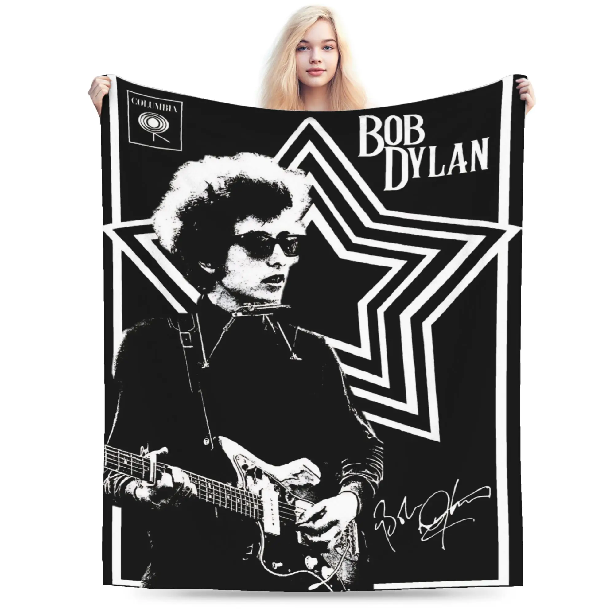 Bob Dylan Singer Blanket Super Soft Warm  Throw Blankets for Bed 50x60 Inch Multi-size Bedspreads