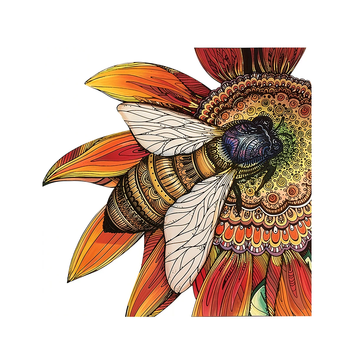 

Unique Wooden Puzzle: Bee Patterns, Irregular Animal Design, Home Decor, Ideal Halloween/Christmas Gift for Family & Friends