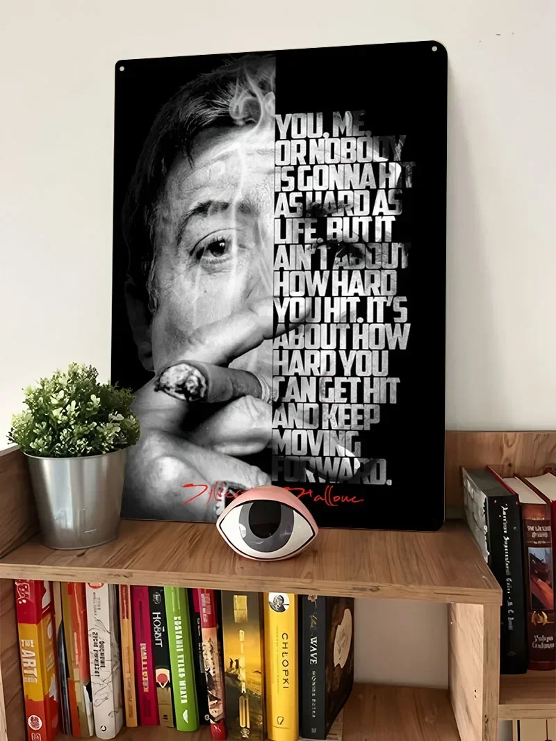 سيلفستر ستالون الملاكم المشارك الملاكمة علامات معدنية ديكور لغرفة الديكور لوحات القصدير المخصصة ل جدار الفن الديكور الرجعية #4