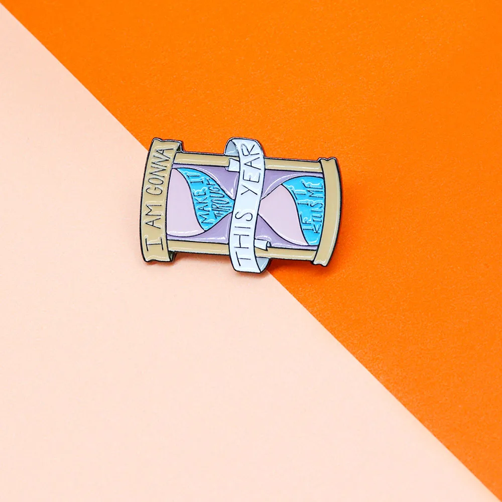 Hourglass I am gonna to make it through it kills me song Lyric Quote Inspirational keep going fans gift Metal Enamel Pin