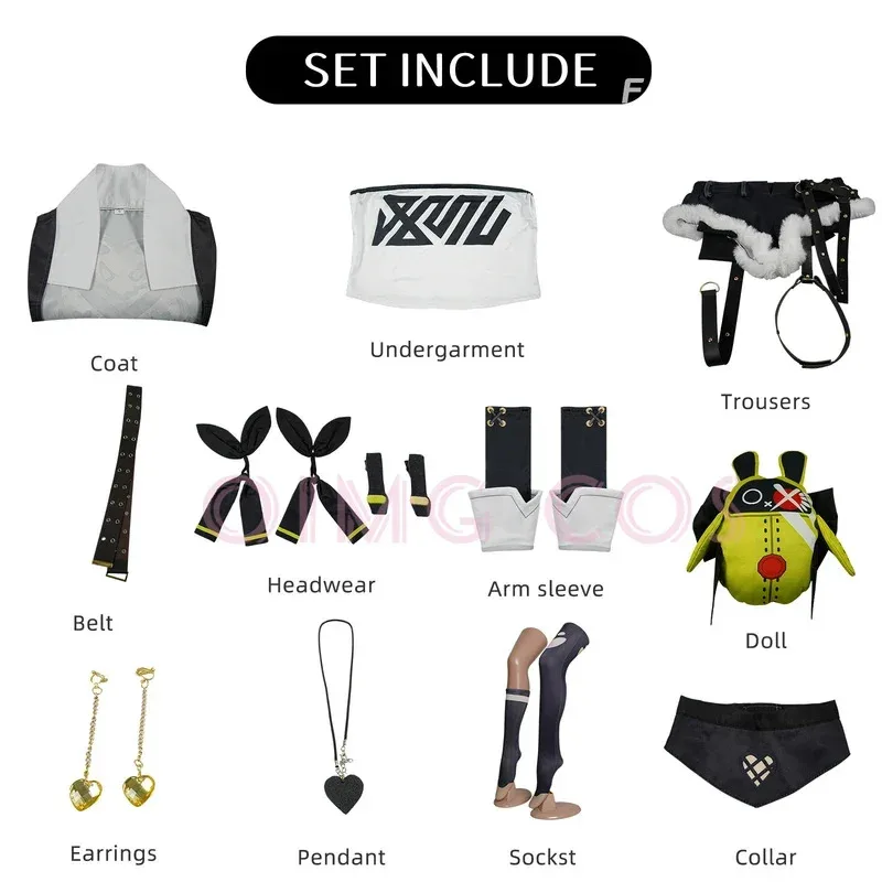 Sky02 Николь Демара Zenless Zone Zero Косплей Костюм Униформа Парик Аниме Костюмы для Хэллоуина Маскарад Женщины Game88Li #